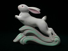 Z0624 / Statue De Lapin OKIMONO / Décoration Intérieure / Vintage Japonais