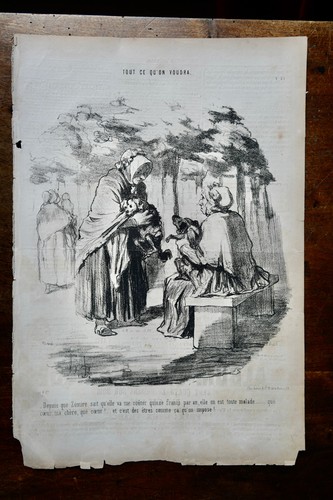 Daumier lithographie originale - daumier,