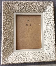 CADRE ANCIEN (Photo) BOIS MASSIF PEINTURE CRÉPI VUE 13X17CM VERS 1950 N2