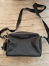 Sac à main LANCASTER noir toile & cuir