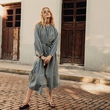 Robe Maxi Longue En Coton À