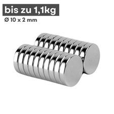 Aimant néodyme 10 x 2 mm N38