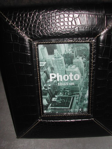 Cadre photo art - deco, cuir