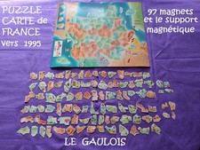 LE GAULOIS 1995  SUPPORT Magnétique Carte FRANCE Puzzle 97 magnets Départements