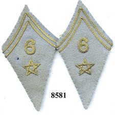 Pattes de col d'officier du 6e Régiment de Tirailleurs Marocains, années 30