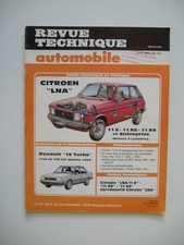 REVUE TECHNIQUE RTA CITROËN LNA 11 E/11 RE & 11 RS-RENAULT 18 TURBO 110 & 125 ch