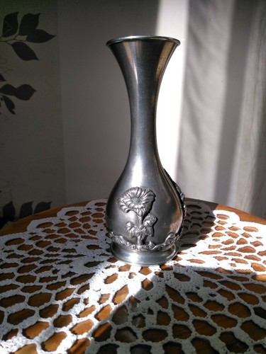 Soliflore étain orné de - soliflore,