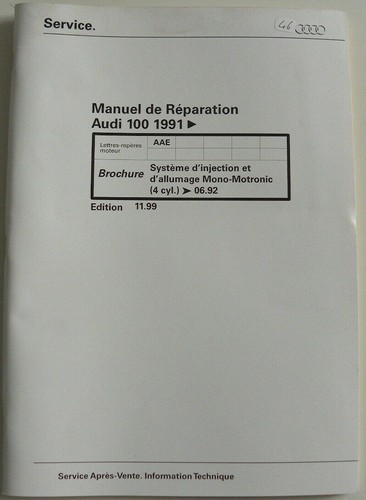 Manuel réparation audi 100 - réparation,