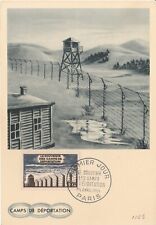 FRANCE 1023 SUR CARTE 1ER JOUR - SOUVENIR DES CAMPS DE DÉPORTATION -  23/04/1955