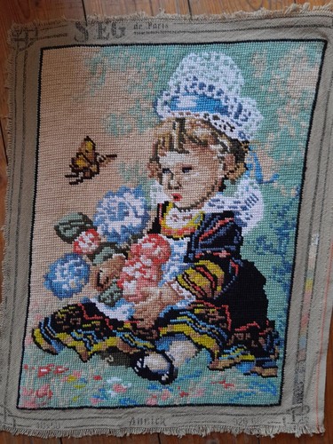 Tapisserie canevas fini jeune