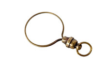 MINI LOUPE ANCIENNE VINTAGE TON SUR LAITON VERRE DE HAUTE QUALITÉ TENUE À MAIN