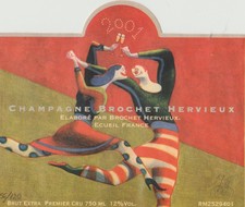 MATTOTI  etiquette  champagne Brochet Hervieux 120 ex signe 2001