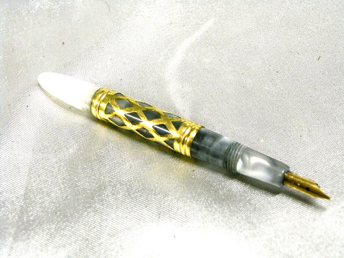 Stylo porte plume or - ,