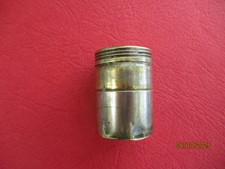 Peu courant encrier de voyage métal laiton,encrier verre ok