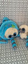 Peluche sac à dos avec peluche lémurien bleu blanc gris Yoohoo et friends 