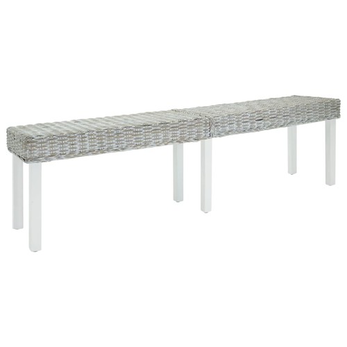 Banc siège meuble blanc rotin - banc,