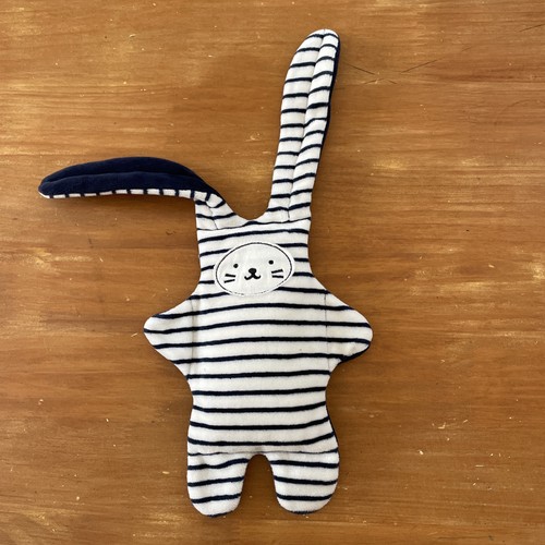 Doudou plat réversible - réversible, lapin