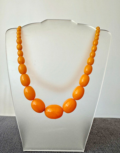 Ancien collier ambre - collier, en