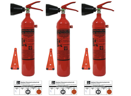 2kg co2 extincteur - 3x,