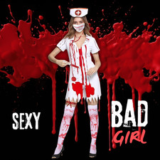 Déguisement Infirmière Zombie Femme – Pack Complet Halloween Sanglant