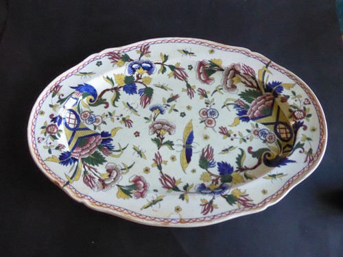 Plat gien décor cornes - décor,