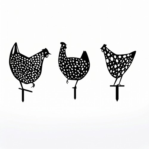 Pieces poule noire fer - pieces, en