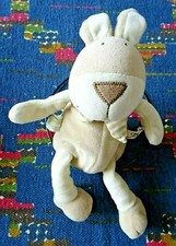 AB3 /  DOUDOU PELUCHE CREDIT AGRICOLE CA LAPIN BEIGE ECHARPE VERT TBE