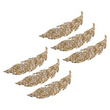  Lot de 6 patchs thermocollants en strass motif feuille, pour réparation de