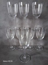 Vintage lot 🍷 8 verres à vin / vin cuit 🍷 en cristal ciselé 🍷 Ancien