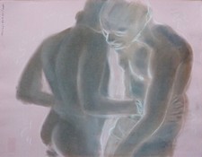IVANYI LASZLO (1934-) SCENE EROTIQUE GAY NUS MASCULINS OU LES 2 AMIS 2012 (30)