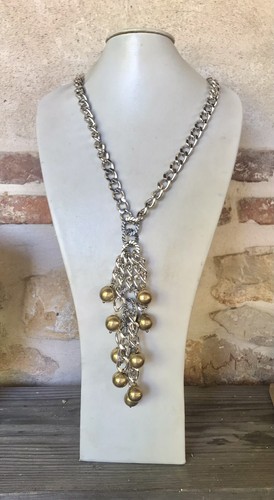 Long collier perle vintage - collier,