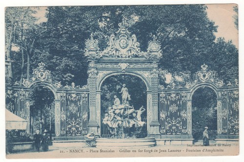 Cpa bleue nancy place - bleue,