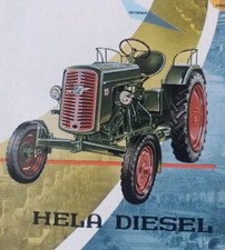 SCHLEPPER HELA DIESEL 15 PS Tracteur Agricole Brochure Allemande Originale