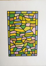 Manessier. Lithographie datée