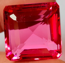 Tourmaline rose grande taille 68,45 ct. pierre précieuse en vrac taillée carr...