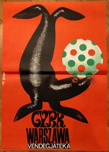 Cyrk warszawa affiche vintage - cyrk,