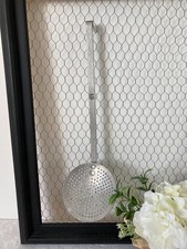 825⚜️ Ancien Écumoire en Aluminium Pur Longueur 38 Cm Vintage