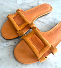 Mules Claquettes plates cuir