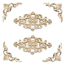 6 Pièces Bois Sculpté