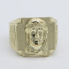 Bague Signet Jésus En Or