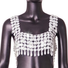 Sequin Crop Top Shiny