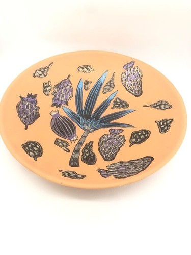 Grand plat corbeille fruits - plat,
