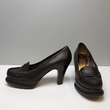 PAIRE CHAUSSURES TALONS COMPENSEE MOCASSIN YVES SAINT LAURENT YSL 38,5 / 5.5 UK