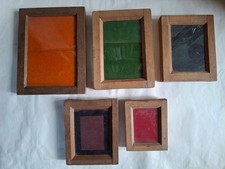 5 anciens cadres chassis-presse tirage, négatif, photo, en bois, 1 marque Negro