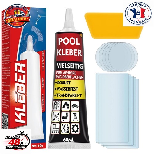 Kit réparation piscine colle - kit,