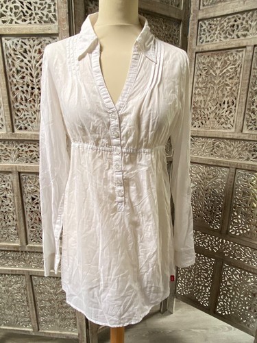 Chemise tunique coton blanc - tunique, s