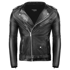 PAULGOS Homme Motard Veste en
