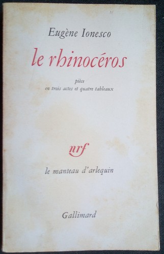 Rhinocéros eugène ionesco - le,