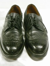 ?? PAIRE DE CHAUSSURES DE LUXE EN CUIR NOIR AUBERCY PARIS 41 / 42 VINTAGE