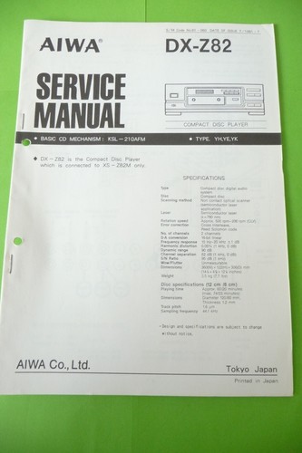 Manuel service pour aiwa - manuel,